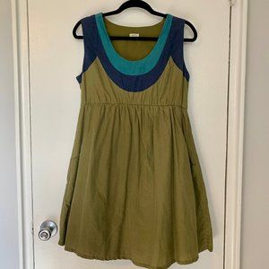 Fossil Green sleeveless dress w/ pockets - Large